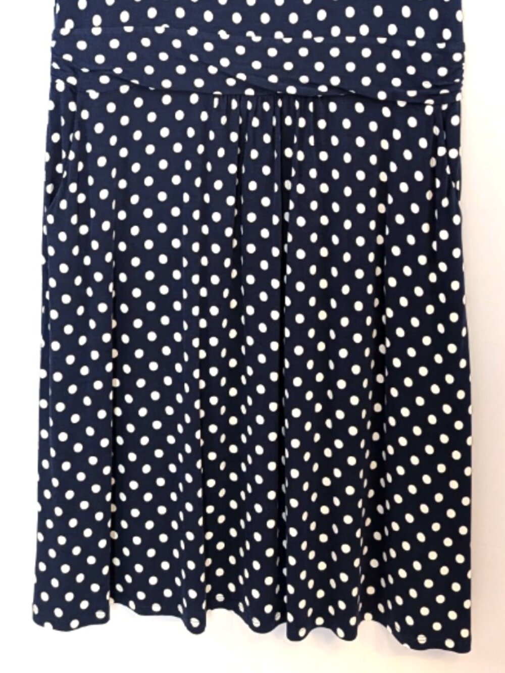 NWT Boden Amelie Jersey Dress Navy Polka Dot |  Size US 16/18R - Picture 11 of 14